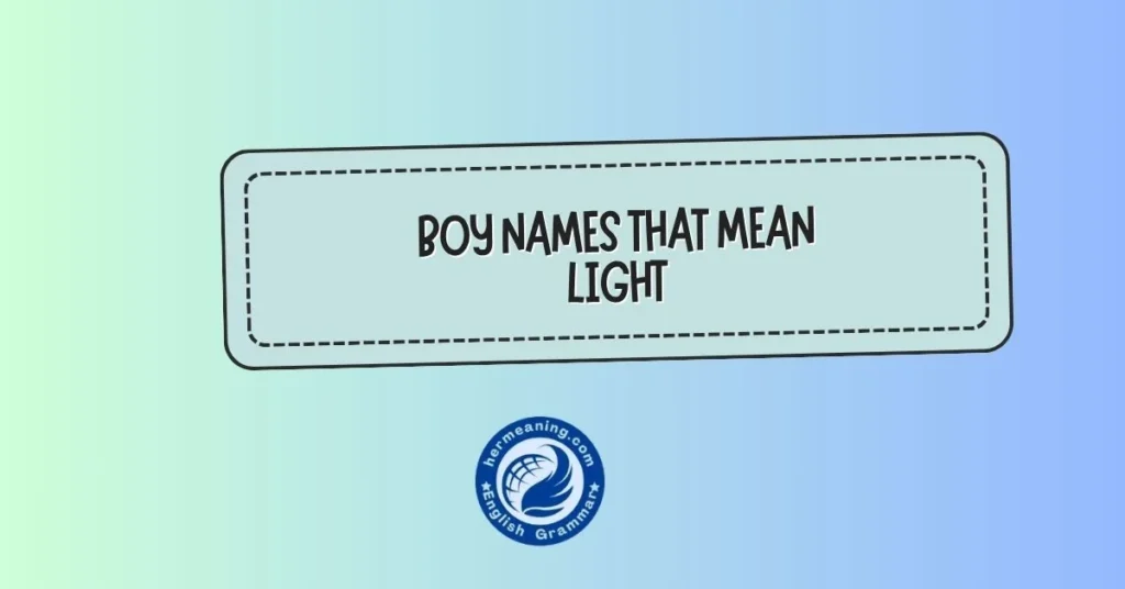 boy names that mean light