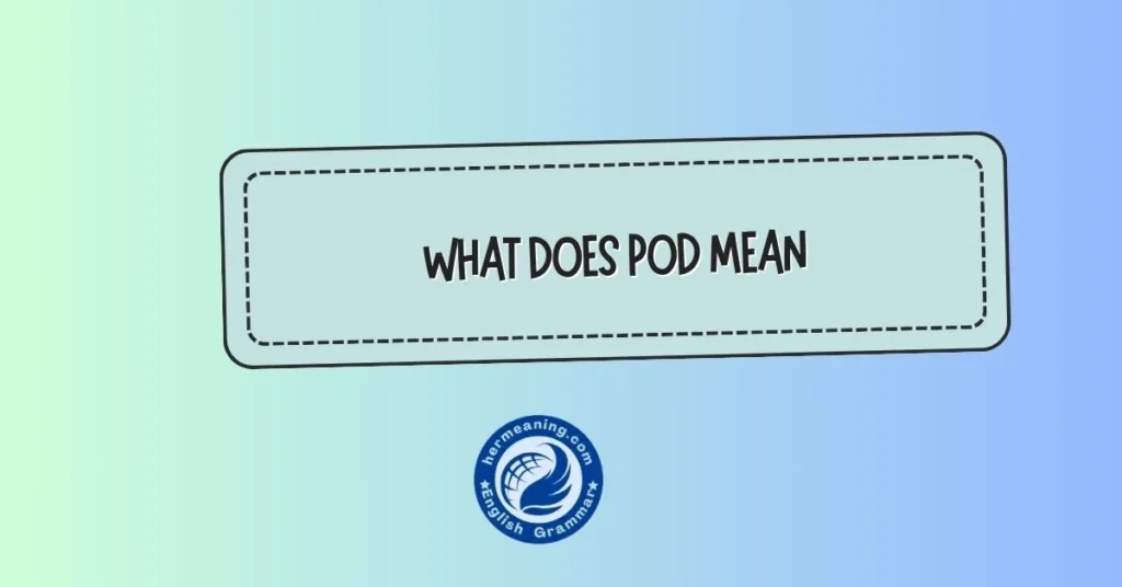 what does pod mean