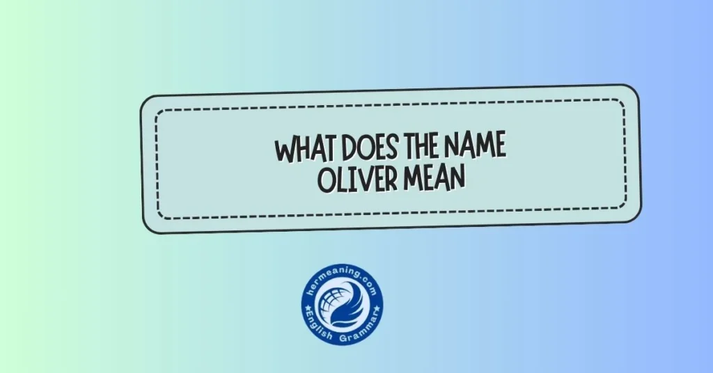 what does the name oliver mean