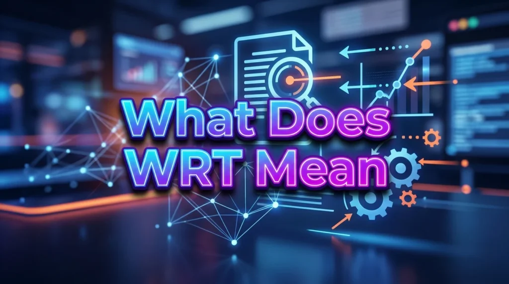 What Does WRT Mean